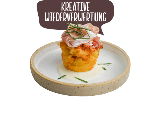 Reste-Nudel-Muffins mit San Daniele-Schinken und Käse